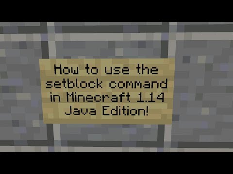 How to use the /setblock command in Minecraft 1.14 Java Edition