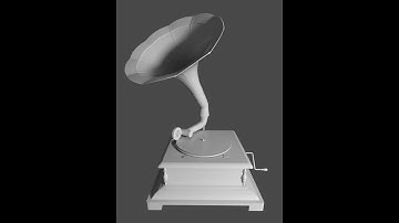 Gramophone 3D Model Render