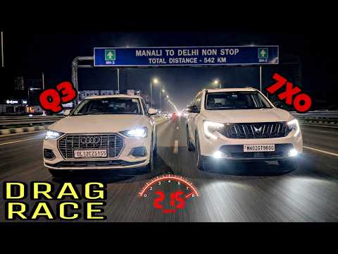 Audi Q3 ने बुरी तरह हरा दिया XUV7XO को 🥵 Extreme RACE on Highway (Manali to Delhi) 🚧🚀