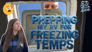 S3 | E12 Winter RV Repairs You Can’t Ignore: Skylight Leak, Tank Sanitize & Propane Prep #rvliving