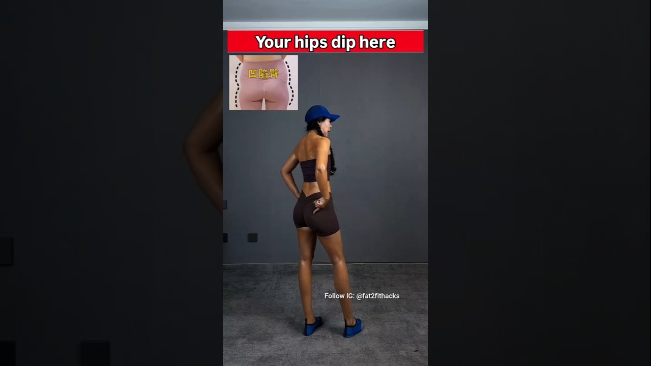 The Right Way to Fix Hip Dips (Wall Glute Exercise) 🔥🔥! 