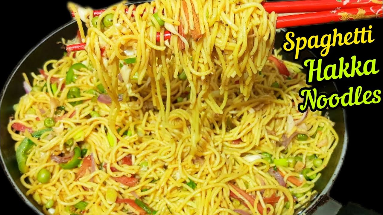 Hakka noodles Recipe|| Quick & Easy Spaghetti recipe 