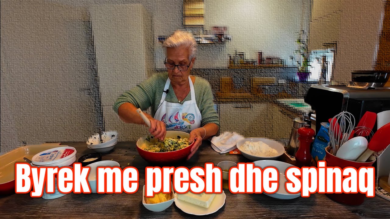 Pispili me Spinaq dhe presh - Leek and Spinach Pie - Nena Sofia - Albanian Cuisine