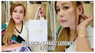 dior secret cannage earrings