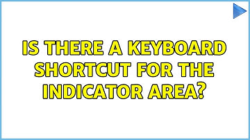 Ubuntu: Is there a keyboard shortcut for the indicator area? (2 Solutions!!)