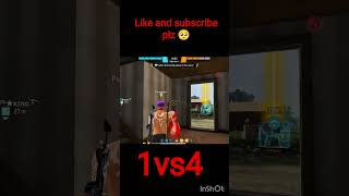 1vs4 #freefire #1vs4 #bad luck