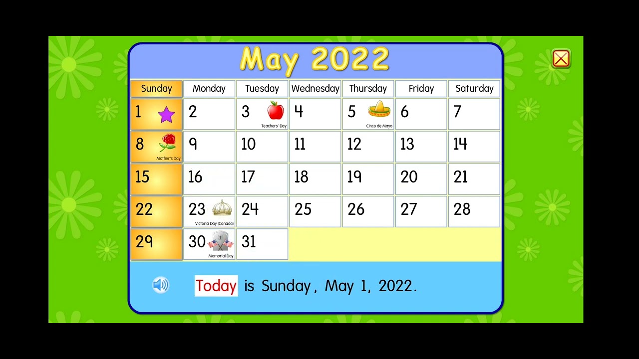 Starfall Calendar May 2022 Youtube