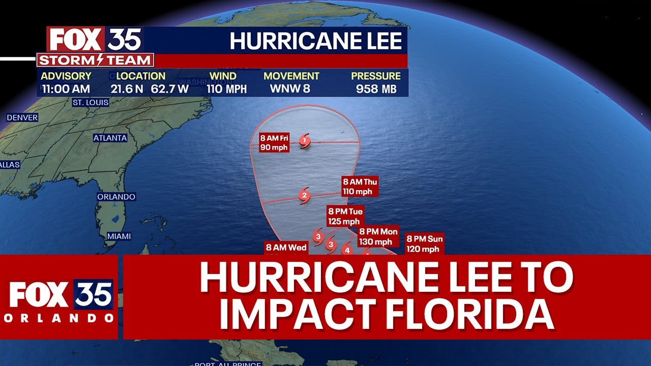 Forecast: Hurricane Lee forecast to bring impacts to the eastern U.S. this week