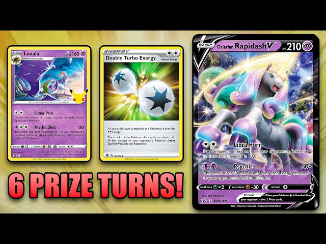 Double Turbo Energy BREAKS Rapidash V!! Take 6 Prize Turns - PTCGO - YouTube Double Turbo Energy BREAKS Rapidash V!! Take 6 Prize Turns - PTCGO - YouTube