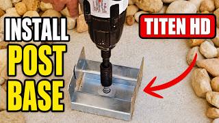 How To Install a Post Base on Concrete With Titen HD Anchors Easy Simple