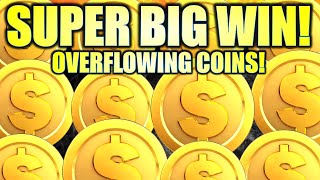 ★SUPER BIG WIN! WOW!!★ FULL SCREEN COINS! 🤑 OVERFLOWING COINS Slot Machine (Konami Gaming)