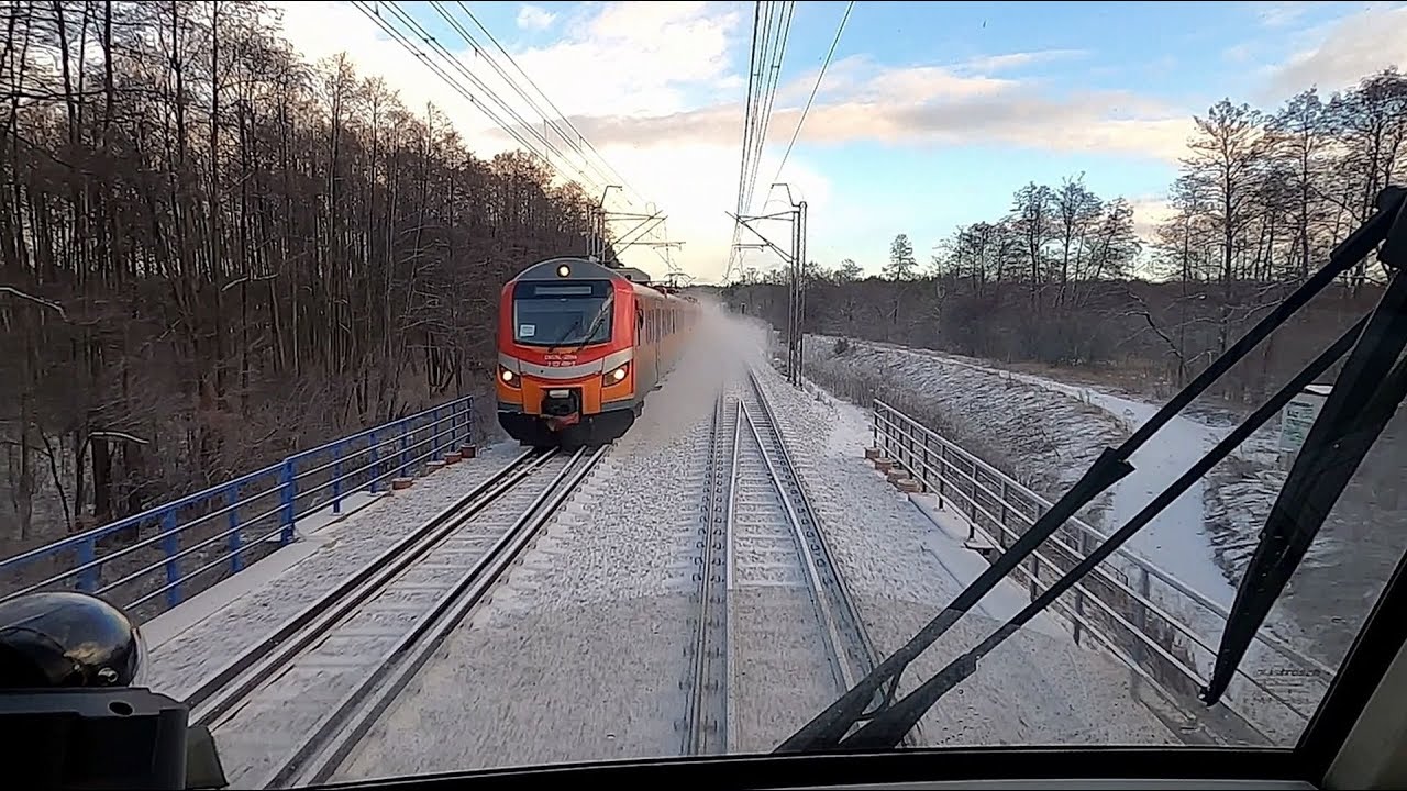 CabView : Łazy - Częstochowa - Piotrków Trybunalski. ZIMA /1440HD/.