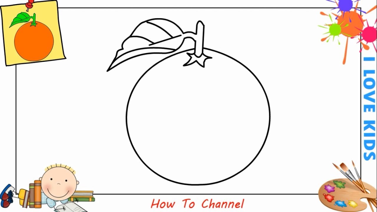 How to Draw an Orange - Really Easy Drawing Tutorial