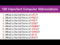 Computer Abbreviations &amp; Acronyms Quiz | 100 Important Questions | Computer Science GK Quiz | MCQ Mp3 Song