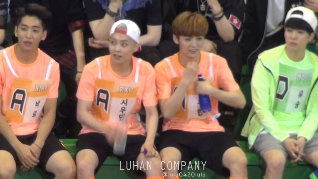 140526 @ MBC Idol Futsal_luhan & xiumin_사이좋은 맏형들_루한 & 시우민
