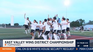 East Valley High School wins district soccer championship in penalty kicks