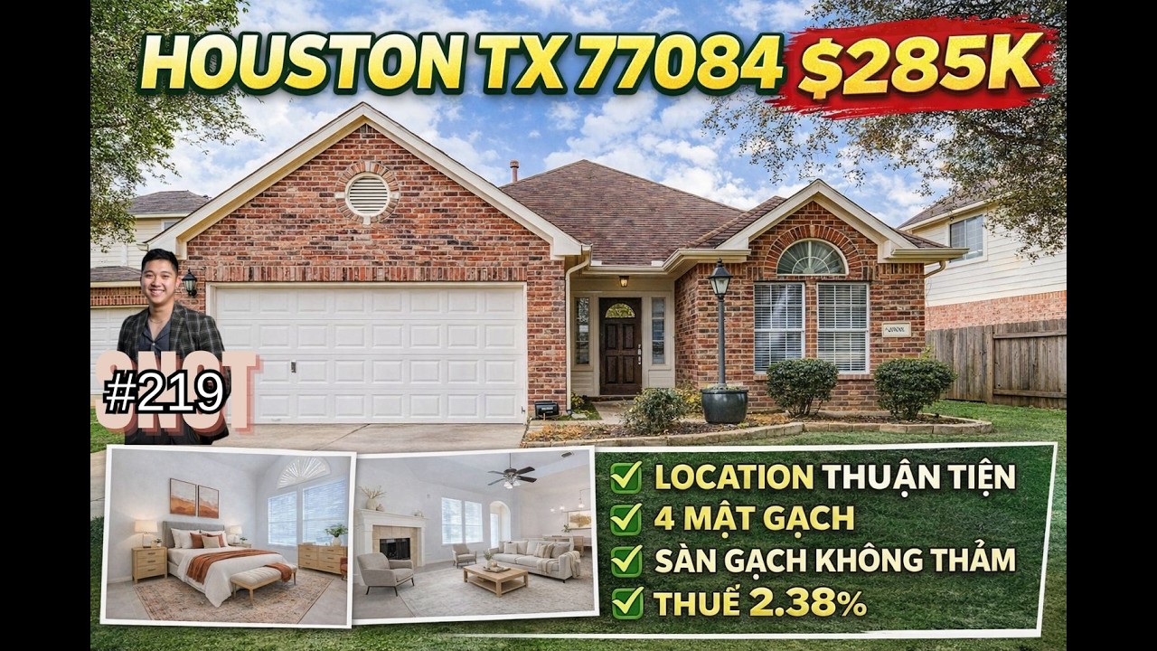 Nhà 4 Mặt Gạch – Sàn Gạch Toàn Bộ Tại Houston 77084 Với Giá $285K - SNCT#219