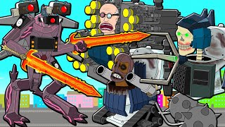 TRI TITAN VS NEW BOSS SCIENTIST 2.0 & ARMY SKIBIDI TOILETS! Cartoon Animation