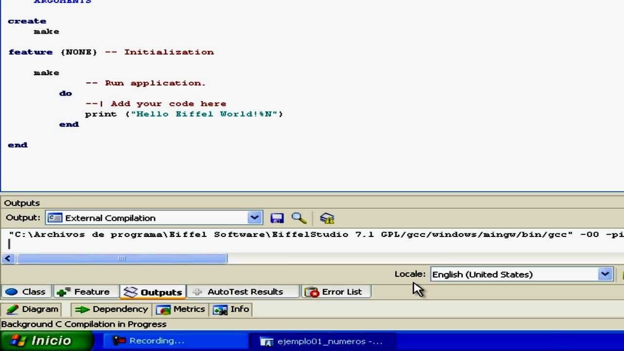 EiffelStudio[Crear nuevo proyecto sin audio]