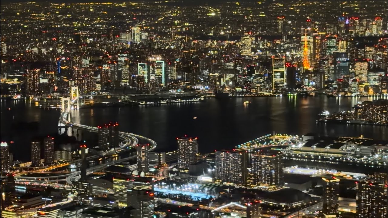 【高音質】日本航空A350-900 羽田のC滑走路から離陸→東京都心の真横通過