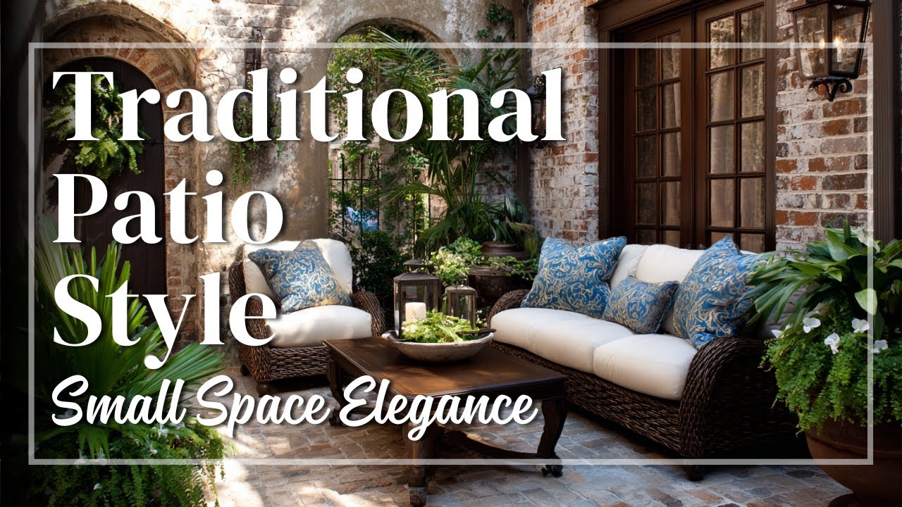 Traditional Patio Decorating for Small Houses, Balanced Design That Feels Polished and Inviting