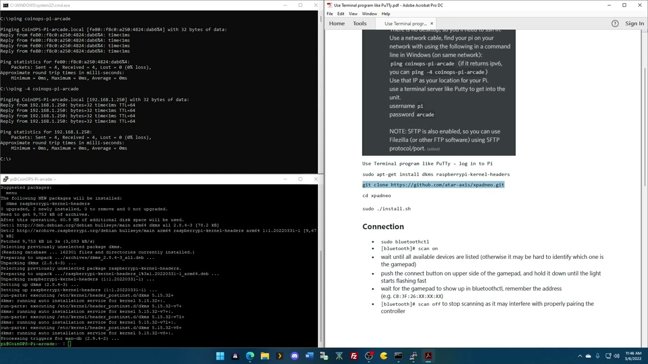 CoinOPS Pi4 Legends builds - Connect an Xbox controller via bluetooth!