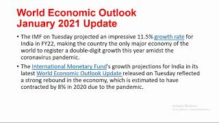 World Economic Outlook January  2021 - IMF