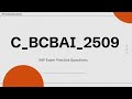C_BCBAI_2509 SAP Certified Associate Exam Practice Questions With Explanations