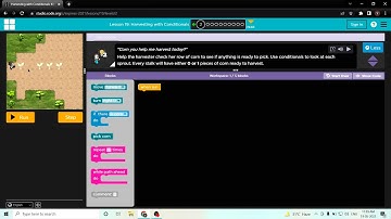 L19-2 |Code.org | Express-2021 | Lesson 19: Harvesting with Conditionals | level 2