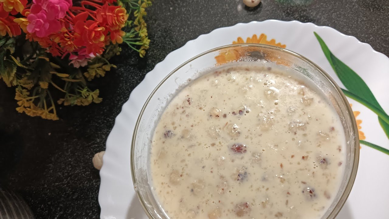 Kheer Rasmali Makhana Kheer Recipe -Rasmalai ke test mein - YouTube