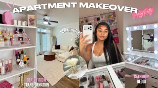 APARTMENT MAKEOVER | new furniture, beauty room makeover , bathroom decor, organizing + moree