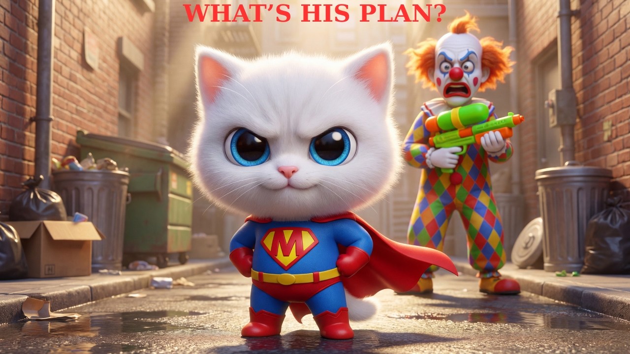 😱 OMG ! The Kitten is in Big Trouble 🤡 Cute Super Kitten Saves Bunny 🐰