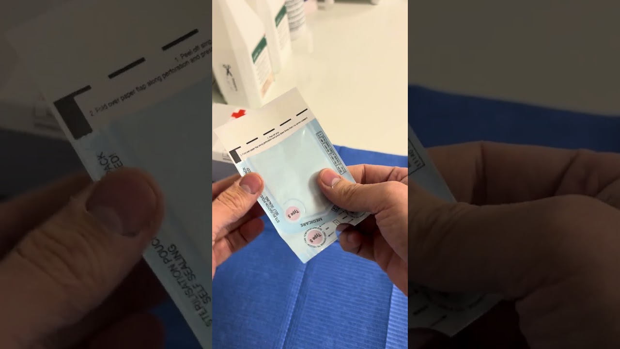 Small sterilization pouches for burs with integrated class 5 marker #shorts #dental #sterilization