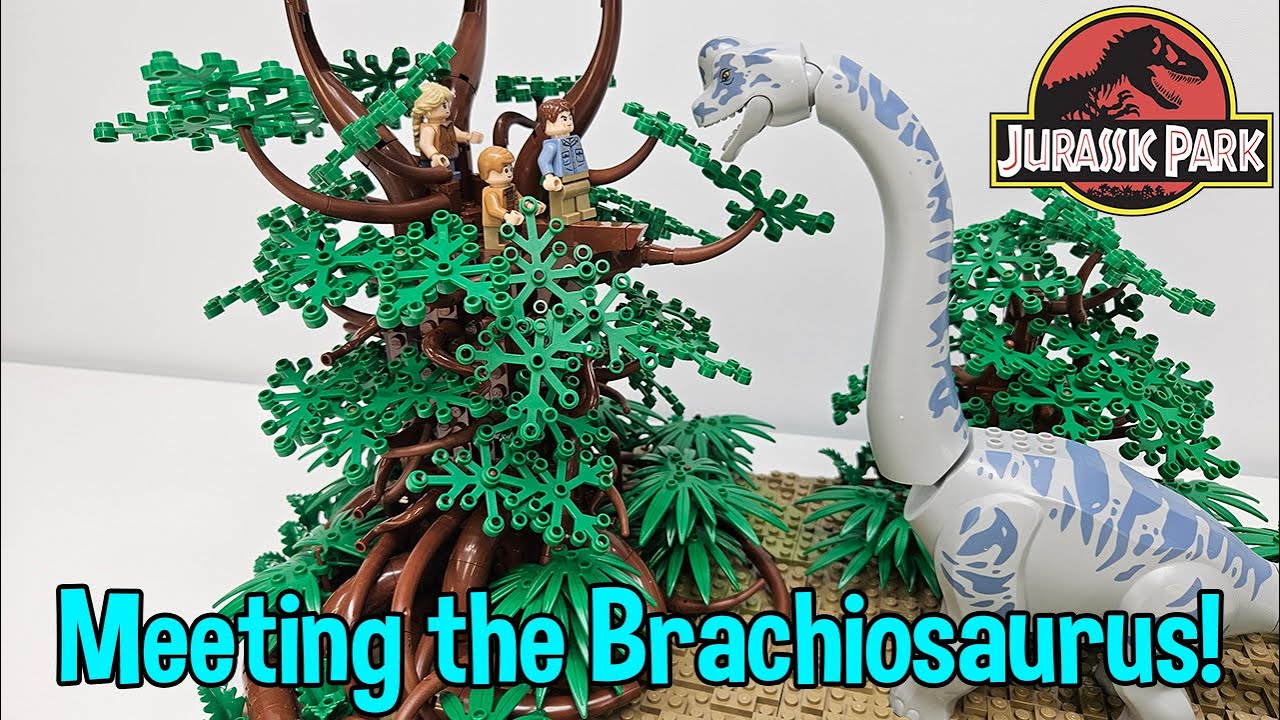 LEGO® Jurassic Park MOC "Meeting the Brachiosaurus" - YouTube