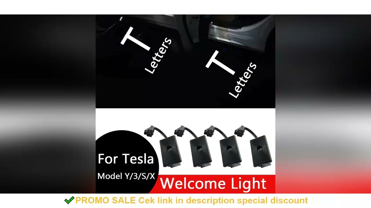 For Tesla Model Y Juniper Door Lights HD Projector Puddle Lights Model 3 Highland LED Laser Ghost Sh