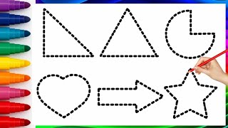 Shapes Drawing For Kids, Learn 2D Shapes, Colors For Toddlers Educational Video, Educational Video