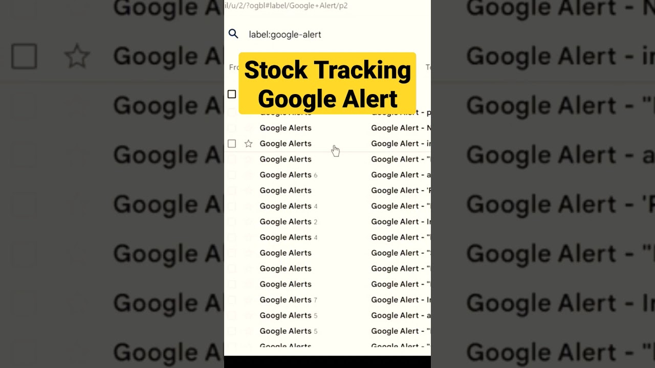 Stock Tracking with Google Alert 
