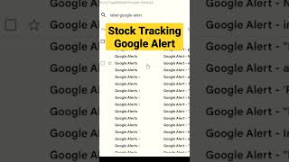 Stock Tracking with Google Alert #stockmarket #indianstockmarket #share