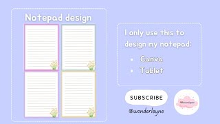 easy and cute with flower design notepad using canva. #canva #notepad #vlog #tutorial #making #ideas screenshot 2