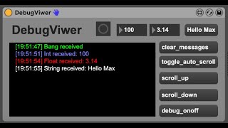 For M4L Developers: Simple Debugging in Max for Live with DebugViewer