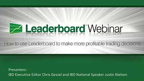 Use Leaderboard for more profitable trading decisions. 11/21/13 Webinar