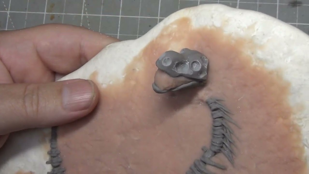 T-Rex Fossil sculpted with polymer clay, molded and cast reproduction