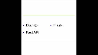 #Top Backend Framework in Python#2026 #python #django #fastapi #flasks