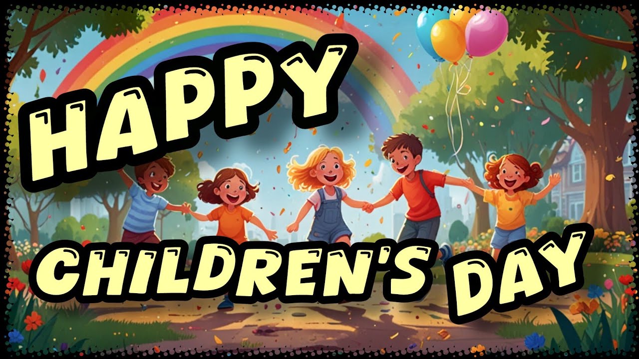 Happy Children’s Day 🎈 | 🌈 Rainbow Kids Song  | Lyrics Video