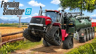 FS 23 Massive Tractor Wheelie Challenge With Slurry Tanker | Farming Simulator 23