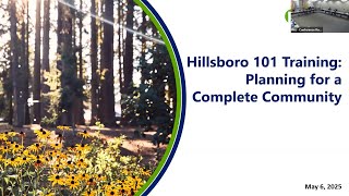 Complete Community Planning and Target Growth Areas: Hillsboro 101