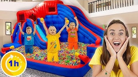 Chris turns House into a Trampoline park | Kids develop creativity and imagination