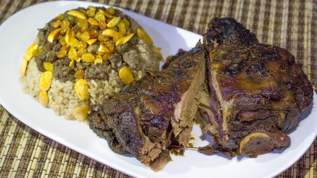 Lamb shoulder w/ rice طريقة عمل كتف الخروف مع ارز بالخلطه YouTube