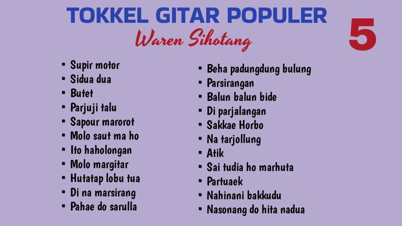 Uning uningan tokkel gitar populer 5 - Waren Sihotang 