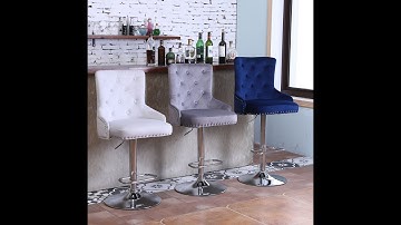 HG3668 Official HG3668 Assembly Video Bar Stool Adjustable Chairs for Kitchen Dining